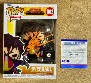 Kellen Goff Signed My Hero Academia Overhaul Funko Pop! #1012 With PSA COA