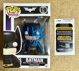 Christian Bale Signed DC Batman Dark Knight Trilogy Vaulted Funko Pop! #19 With JSA COA