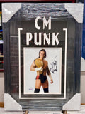 WWE CM Punk Signed & Framed Wrestling 8X10 With PSA/DNA COA