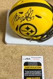 Ike Taylor 2X SB Champ Signed Pittsburgh Steelers Rave Mini Helmet With JSA COA