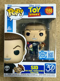 Funko Pop! Disney Pixar Sid Holding Woody & Buzz Lightyear #1598 Toy Story 30th