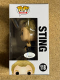 Musician Sting Signed The Police Funko Pop! Rocks #118 With JSA COA