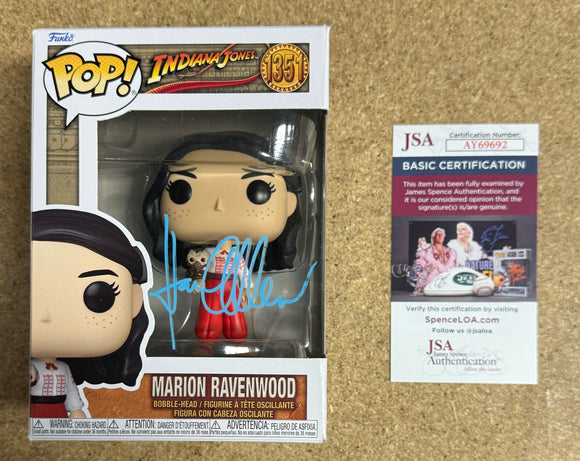 Karen Allen Signed Marion Ravenwood Indiana Jones Funko Pop! #1351 With JSA COA