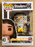 HOF Troy Polamalu Signed NFL Pittsburgh Steelers Funko Pop! #334 With JSA COA