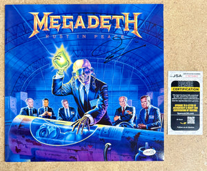 Megadeth Bassist David Ellefson Signed 1990 Rust In Peace Vinyl With JSA COA