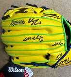 2025 Savannah Bananas Team Signed Youth Official Glove Cole Olson Oberst 30+ Sig
