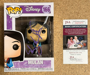 Ming-Na Wen Signed Princess Mulan Funko Pop! #166 Disney Mulan With JSA COA