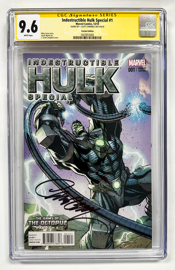 Indestructible Hulk Special #1 CGC 9.6 Signed J Scott Campbell 1