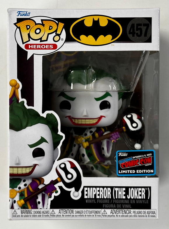 Funko Pop! DC Heroes Emperor (The Joker) #457 Batman NYCC Official Con –  Mustang Comics