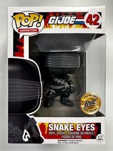 Funko Pop! Animation Snake Eyes #42 GI Joe 2015 Bait Pre-Release Vaulted Exclusive
