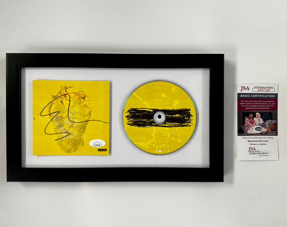 Ed Sheeran Signed Subtract CD Card & CD Framed With JSA COA Eyes Closed