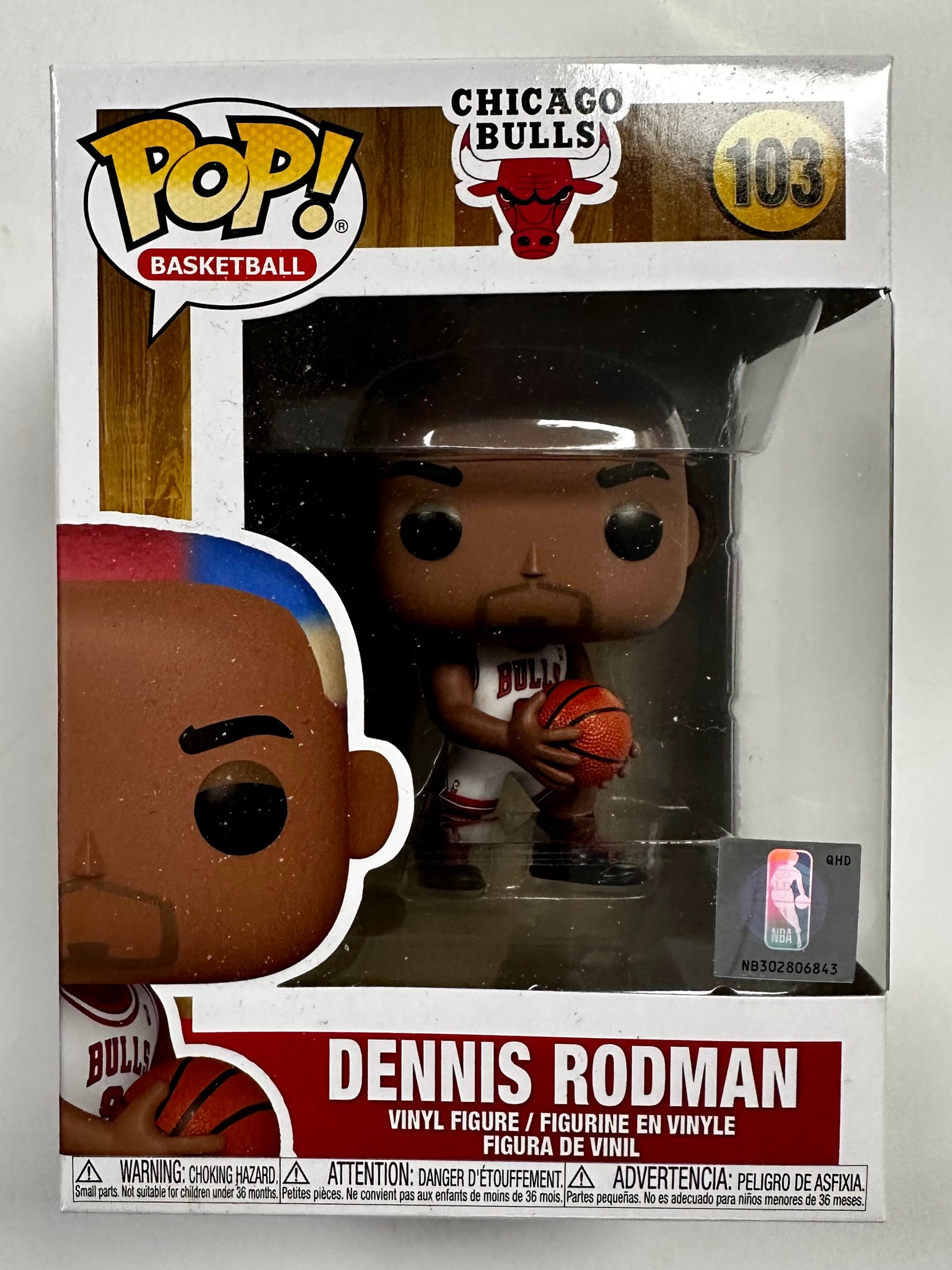 NBA: Legends Dennis Rodman (Bulls Home) Funko Pop! Vinyl Figure