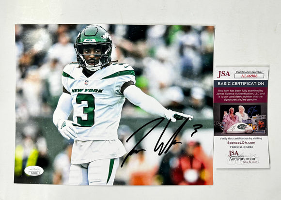 Jordan Whitehead Signed Autographed New York Jets 8x10 NFL Photo With JSA COA