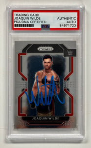 Joaquin Wilde Signed 2022 WWE Wrestling Prizm Card With PSA/DNA Slab COA