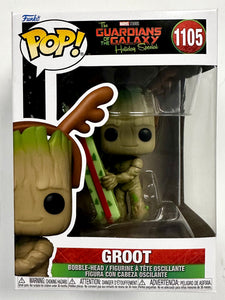 Funko Pop! Marvel Groot W/ Present #1105 Guardians Of The Galaxy Holiday Special 2022