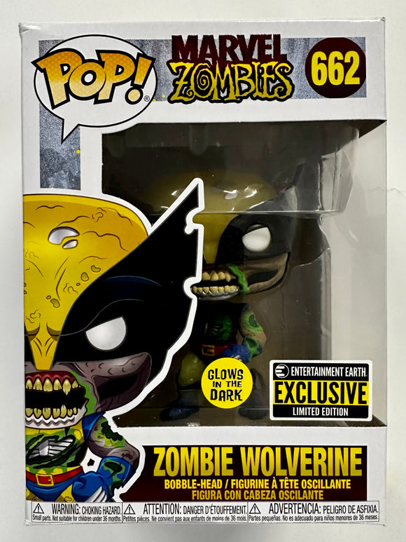 Funko Pop! Marvel Zombie Wolverine #662 Glow Entertainment Earth