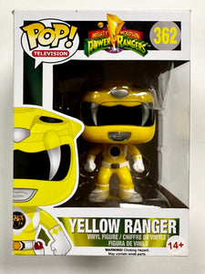 Funko Pop! Television Yellow Power Ranger #362 Saber Tooth Tiger 2016 Vaulted