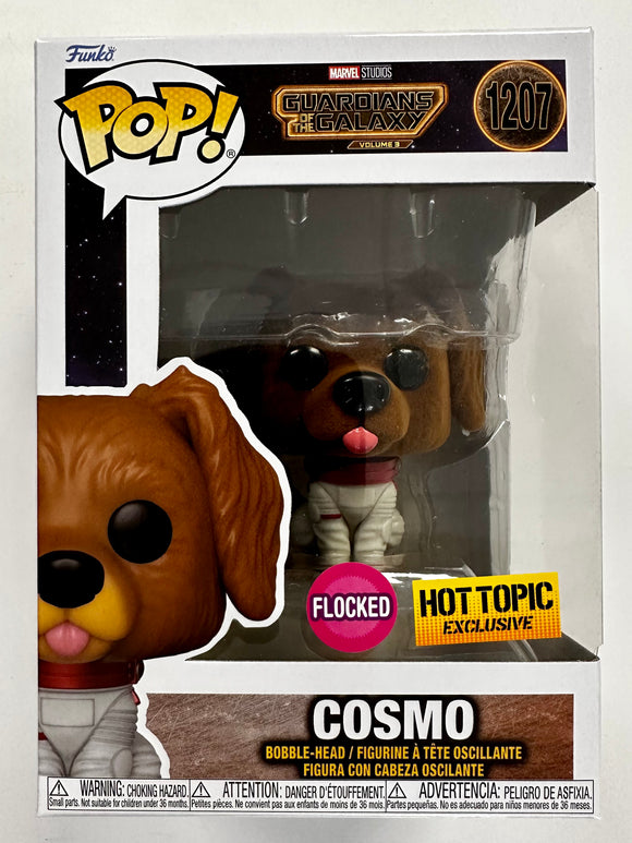 Funko Pop! Marvel Flocked Cosmo The Space Dog #1207 Guardians Of The Galaxy Vol. 3 2023 Exclusive