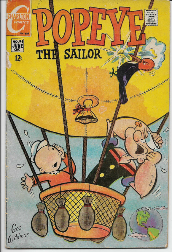 Popeye The Sailor 96 Geo Wildman Charlton Comics Olive Oil