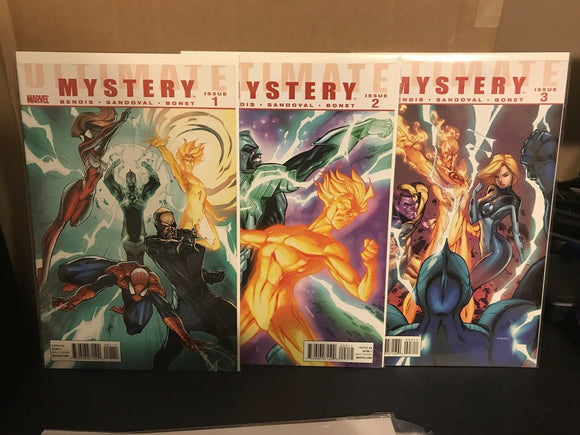 Ultimate Mystery #1 2 3 J Scott Campbell Set Of 3 Spider-Man Fury Fantastic Four