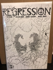 Regression #1 CVR C Variant Danny Luckert Spawn Monthly  NM+ Black And White B&W