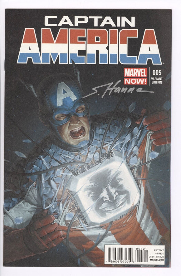 Captain America #5 Jung-Geun Yoon Variant Signed Scott Hanna 2013 Marvel Comics
