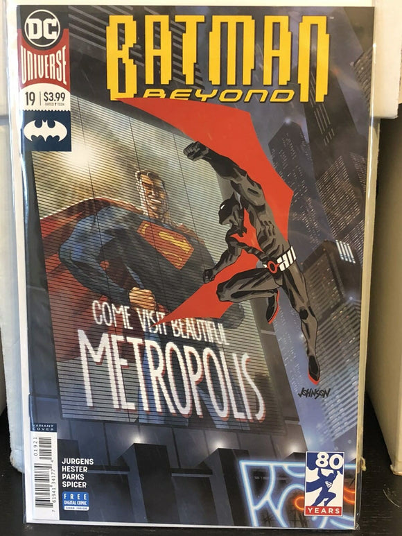 Batman Beyond #19 Dave Johnson Superman Cover B Variant 2018 Robin Hester DC