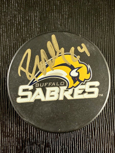 Randy Moller Hand Signed Buffalo Sabres NHL Hockey Puck