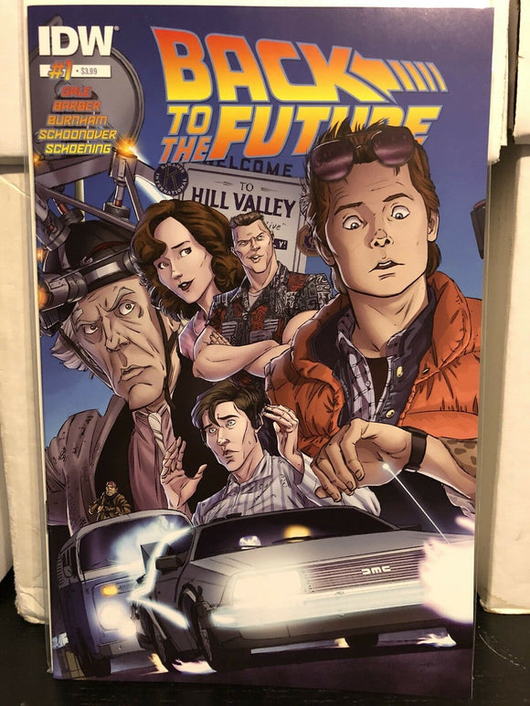 Back To The Future #1 First Print Dan Schoening Cover IDW Comic Mcfly Doc Brown