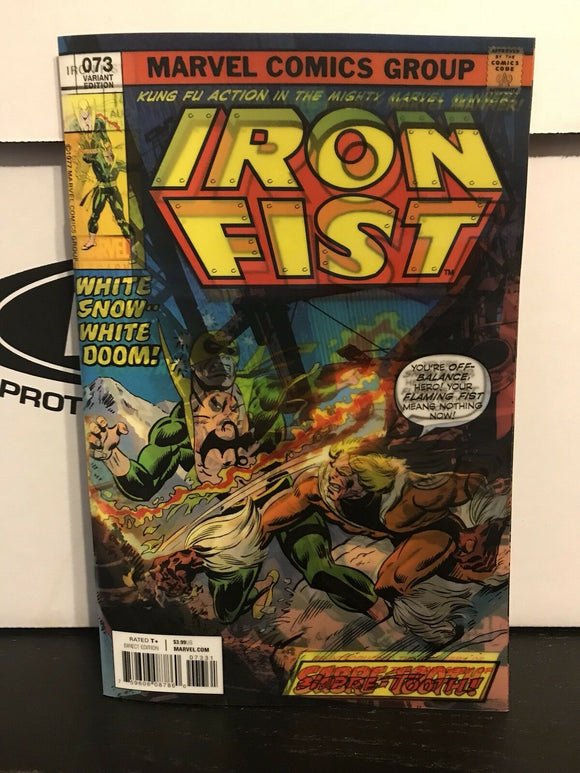 Iron Fist #73 Mike Perkins Lenticular Homage Variant Cover Marvel Premiere Danny Rand