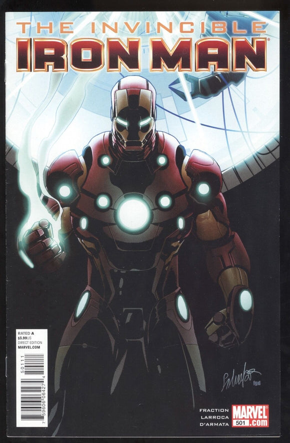 Invincible IRON MAN #501 Spider-Man ELECTRO Matt Fraction Marvel Comics