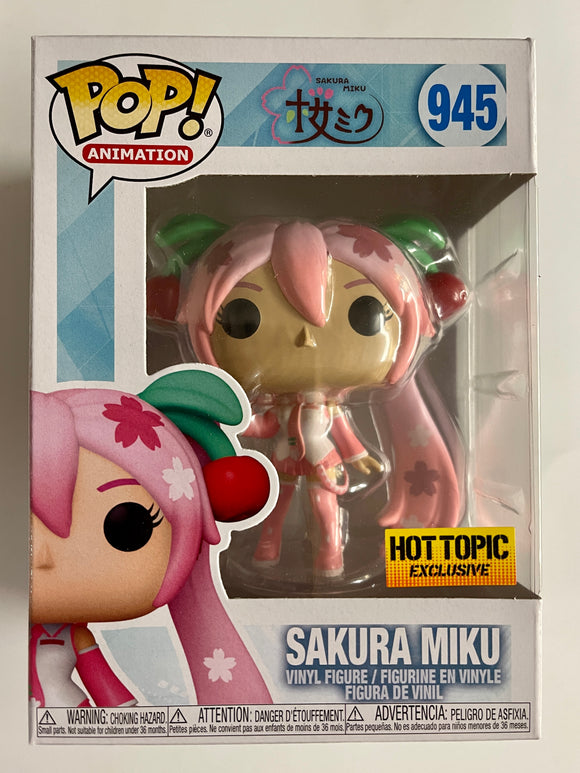 Funko Pop! Sakura Miku Cherry Blossom Vocaloid Hatsune #945 Hot Topic Exclusive