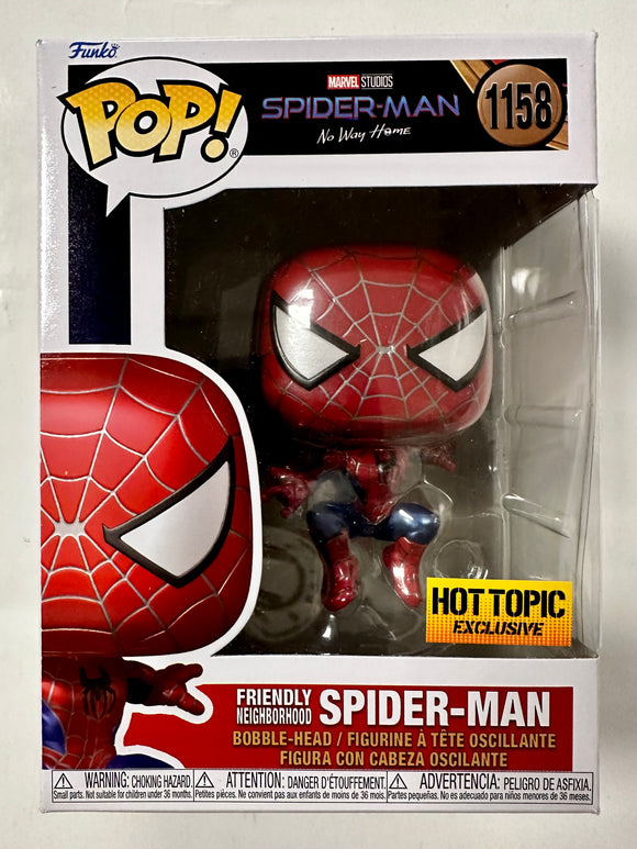 Funko Pop! Marvel Metallic Friendly Neighborhood Spider-Man #1158 No Way Home 2022 Exclusive