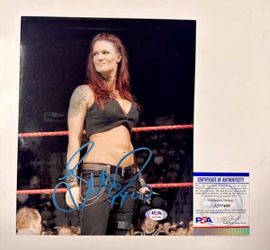 Lita Signed WWE Diva Women’s Champion 8x10 Photo Autographed With PSA COA