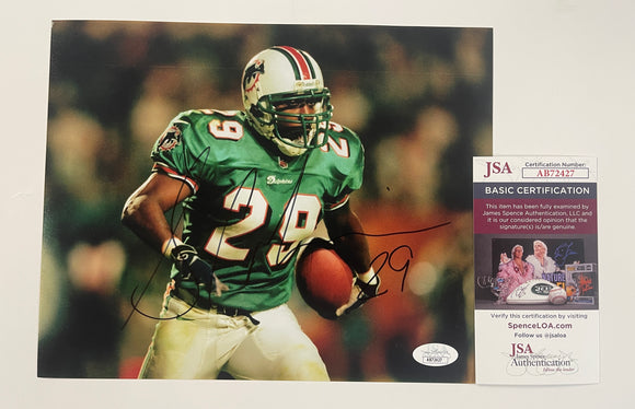 Sam Madison Autographed Signed Miami Dolphins Matte 8x10 Photo With JSA COA