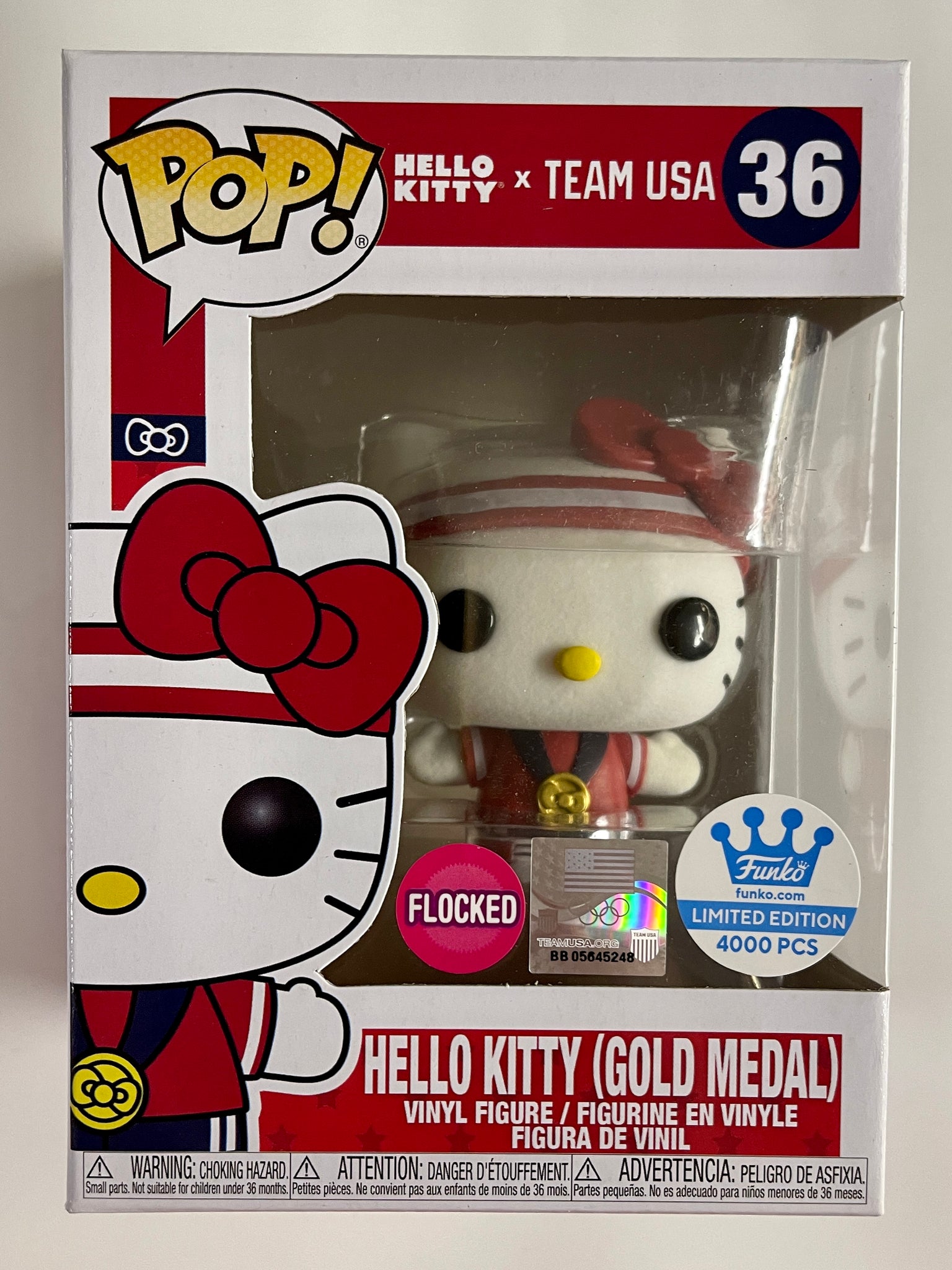 Funko Pop! Flocked Hello Kitty Gold Medal #36 Sanrio Team USA Exclusiv –  Mustang Comics