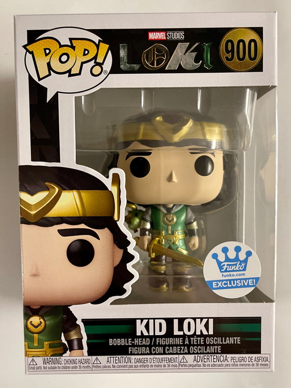 Funko Pop! Marvel Metallic Kid Loki W/ Alligator Loki #900 Funko Shop Exclusive