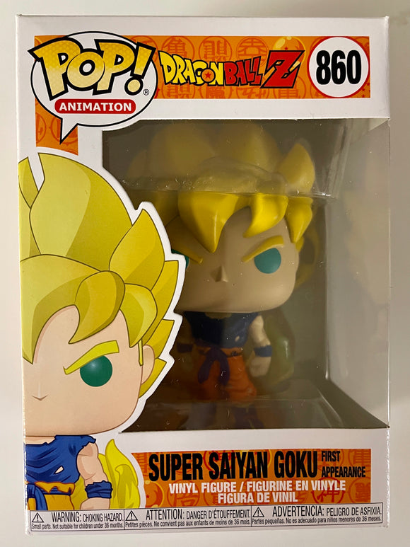 Funko Pop! Animation Dragon Ball Z Super Saiyan Goku First Appearance GITD  Special Edition Figure #860 - US