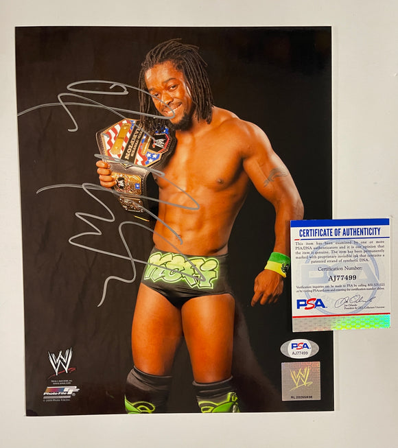 Kofi Kingston Signed WWE Wrestling 8x10 Photo With PSA/DNA COA Boom The New Day