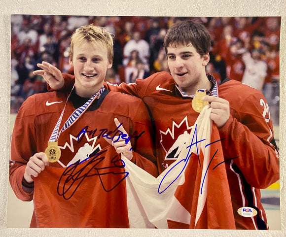 John Tavares & Steven Stamkos Signed Team Canada Gold 11x14 Photo W/ PSA/DNA COA