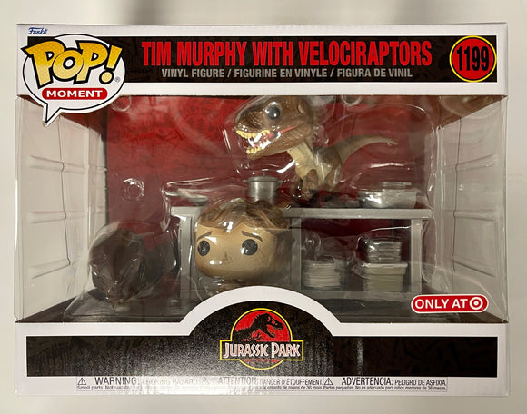 Funko Pop! Movie Moments Tim Murphy With Velociraptors #1199 Jurassic Park Exclusive