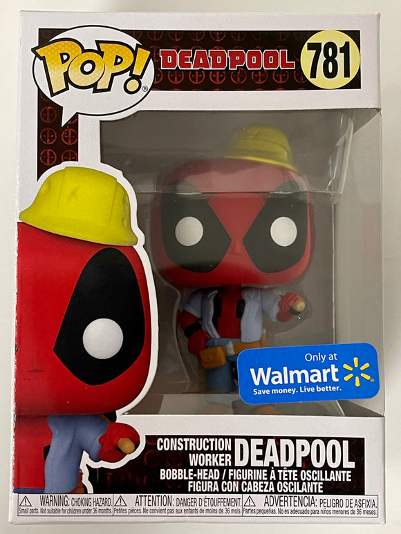 Funko Pop! Marvel Construction Worker Deadpool #781 Walmart 2021 Exclusive