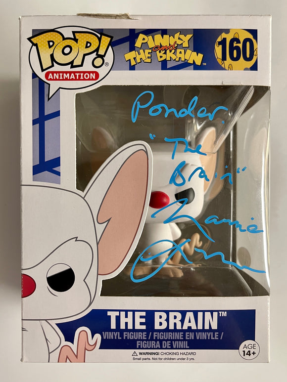 Maurice LaMarche Signed Pinky & The Brain - The Brain #160 Funko Pop! With JSA COA