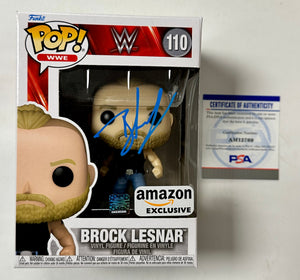 Brock Lesnar Signed WWE Funko Pop! #110 Amazon Exclusive With PSA/DNA COA Beast Incarnate