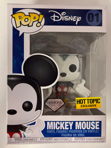 Funko Pop! Disney Diamond Mickey Mouse #01 Hot Topic 2017 Vaulted Exclusive
