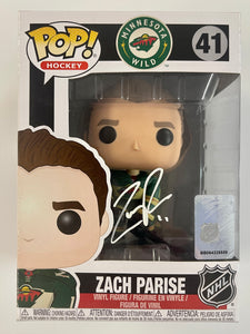 Zach Parise Signed NHL Minnesota Wild Funko Pop! #41 With JSA COA 2018