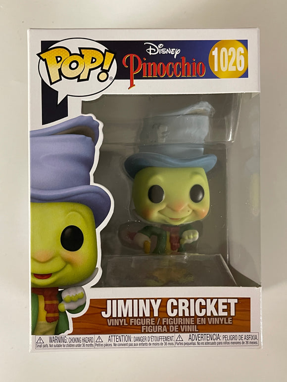 Funko Pop! Disney Jiminy Cricket #1026 Classic Disney Cartoons Pinocch –  Mustang Comics