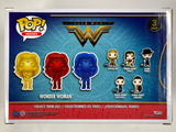 Funko Pop! DC Heroes Red, Blue & Gold Chrome Wonder Woman 3-Pack FS 2018 Vaulted Exclusive