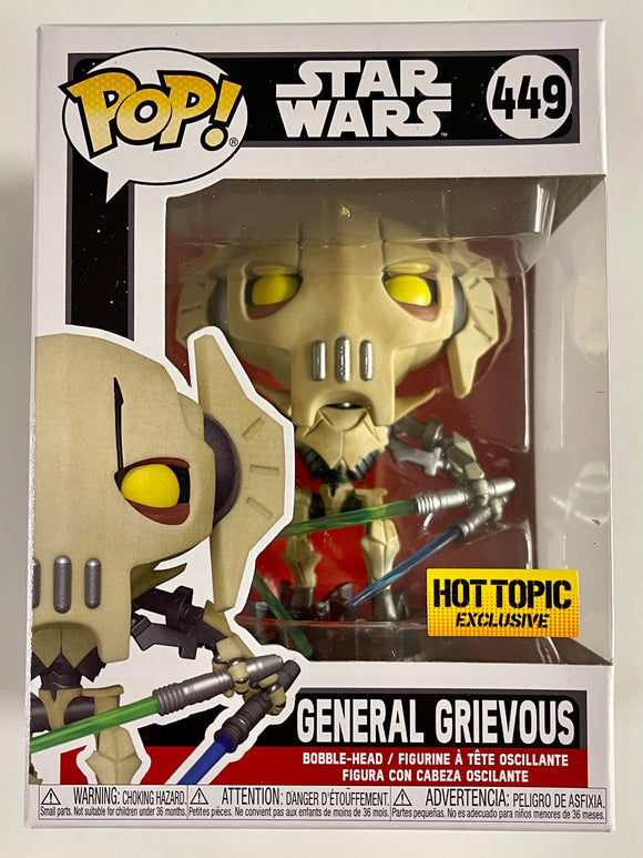Funko Pop! Star Wars General Grievous With Lightsabers #449 Hot Topic Exclusive