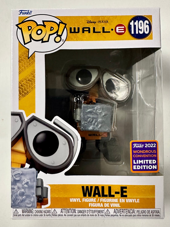 Funko Pop! Disney Wall-E With Compacted Trash Cube #1196 Pixar 2022 Wondercon Exclusive